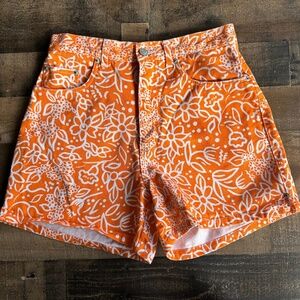 Vintage Bill Blass Hawaiian high waisted denim shorts